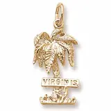 14K Gold Virgin Islands Palm Tree Charm by Rembrandt Charms 14K Gold Virgin Islands Palm Tree Charm by Rembrandt Charms