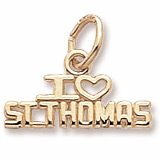 14K Gold I Love St. Thomas Charm by Rembrandt Charms 14K Gold I Love St. Thomas Charm by Rembrandt Charms