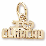 14K Gold I Love Curacao Charm by Rembrandt Charms 14K Gold I Love Curacao Charm by Rembrandt Charms