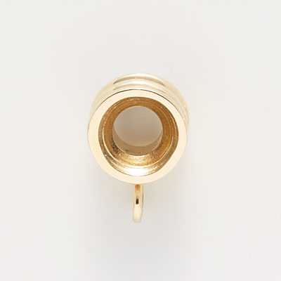 14K Gold Ribbed CharmDrop by Rembrandt Charms 14K Gold Ribbed CharmDrop by Rembrandt Charms