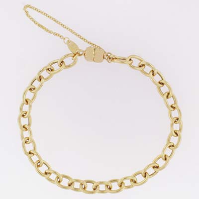 14k Gold Charm Bracelet XM 6mm Magnet Clasp 7 inch 14k Gold Charm Bracelet XM 6mm Magnet Clasp 7 inch