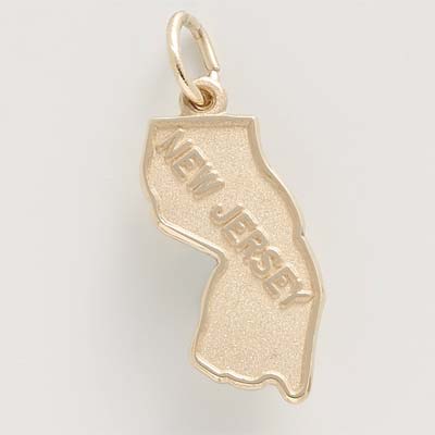 14K Gold New Jersey Charm by Rembrandt Charms 14K Gold New Jersey Charm by Rembrandt Charms