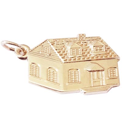 14K Gold Colonial House Charm by Rembrandt Charms