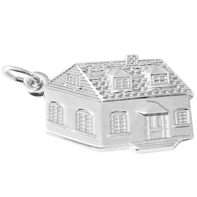 14K White Gold Colonial House Charm by Rembrandt Charms 14K White Gold Colonial House Charm by Rembrandt Charms