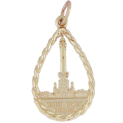 14K Gold Chicago Water Tower Charm by Rembrandt Charms 14K Gold Chicago Water Tower Charm by Rembrandt Charms