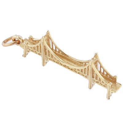 14k Gold Golden Gate Bridge Charm by Rembrandt Charms 14k Gold Golden Gate Bridge Charm by Rembrandt Charms