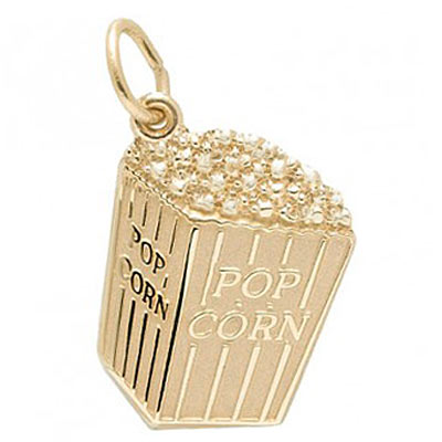 14K Gold Popcorn Charm by Rembrandt Charms 14K Gold Popcorn Charm by Rembrandt Charms