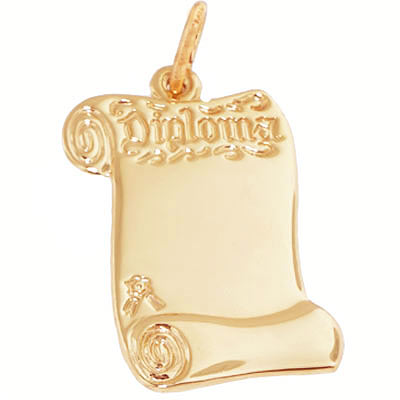 Gold Plated Graduation Diploma Charm by Rembrandt Charms Gold Plated Graduation Diploma Charm by Rembrandt Charms