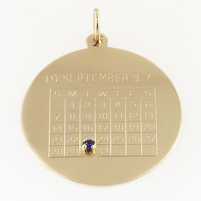 14k Gold Birthstone Calendar Charm by Rembrandt Charms 14k Gold Birthstone Calendar Charm by Rembrandt Charms