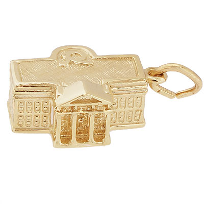 14k Gold United States White House Charm by Rembrandt Charms 14k Gold United States White House Charm by Rembrandt Charms