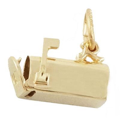 14K Gold Mailbox Charm by Rembrandt Charms 14K Gold Mailbox Charm by Rembrandt Charms
