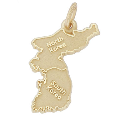 14k Gold Korea Map Charm by Rembrandt Charms 14k Gold Korea Map Charm by Rembrandt Charms