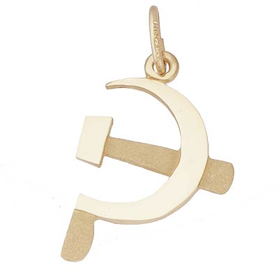 14k Gold Hammer and Sickle Charm by Rembrandt Charms 14k Gold Hammer and Sickle Charm by Rembrandt Charms