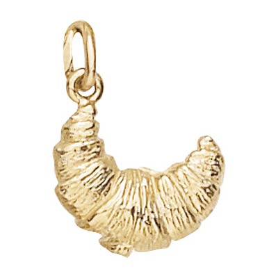 14K Gold Croissant Charm by Rembrandt Charms 14K Gold Croissant Charm by Rembrandt Charms