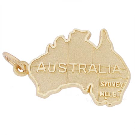 14k Gold Australia Map Charm by Rembrandt Charms 14k Gold Australia Map Charm by Rembrandt Charms