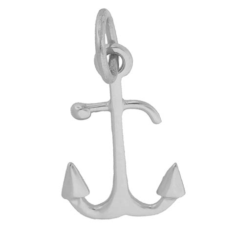 14K White Gold Anchor Accent Charm by Rembrandt Charms 14K White Gold Anchor Accent Charm by Rembrandt Charms