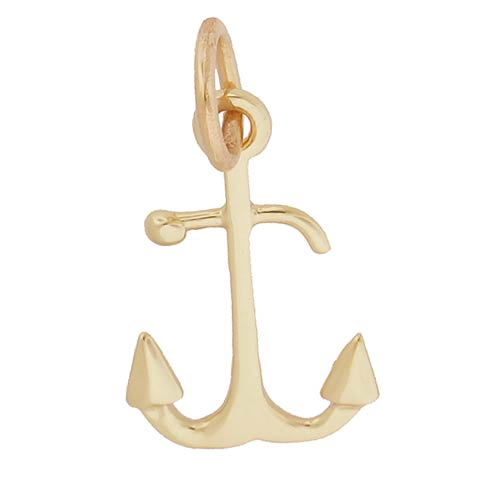 Gold Plate Anchor Accent Charm by Rembrandt Charms Gold Plate Anchor Accent Charm by Rembrandt Charms