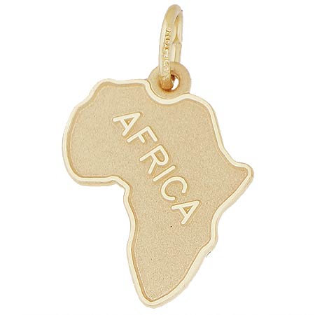 14k Gold Africa Map Charm by Rembrandt Charms 14k Gold Africa Map Charm by Rembrandt Charms