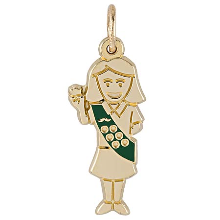 14k Gold Girl Scout Charm by Rembrandt Charms 14k Gold Girl Scout Charm by Rembrandt Charms