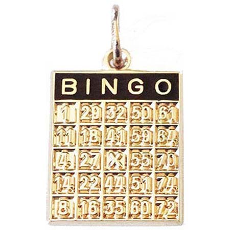 14k Gold Bingo Card Charm by Rembrandt Charms 14k Gold Bingo Card Charm by Rembrandt Charms