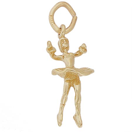 14K Gold Twirling Ice Skater Charm by Rembrandt Charms 14K Gold Twirling Ice Skater Charm by Rembrandt Charms