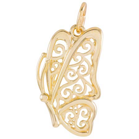 charm butterfly charmnjewelry gold charms 14k filigree rembrandt jewelry visit 97mm 38mm bracelet