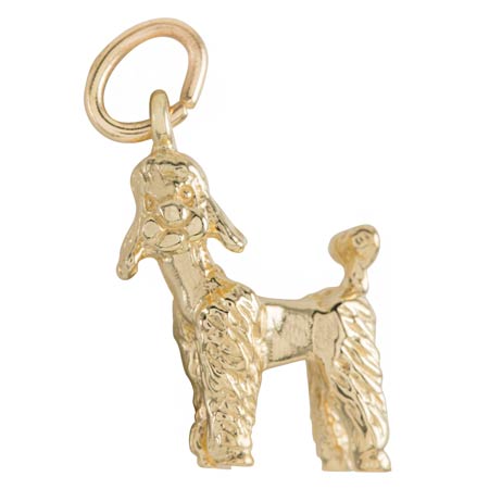 Gold Plated Poodle Dog Charm by Rembrandt Charms Gold Plated Poodle Dog Charm by Rembrandt Charms