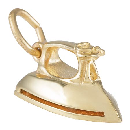 14K Gold Iron Charm by Rembrandt Charms 14K Gold Iron Charm by Rembrandt Charms