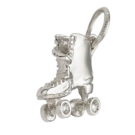 14K White Gold Roller Skate Charm by Rembrandt Charms 14K White Gold Roller Skate Charm by Rembrandt Charms