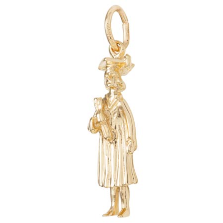 14k Gold Female Graduate Charm by Rembrandt Charms 14k Gold Female Graduate Charm by Rembrandt Charms