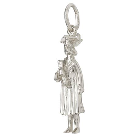 14k White Gold Female Graduate Charm by Rembrandt Charms 14k White Gold Female Graduate Charm by Rembrandt Charms