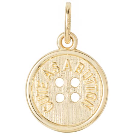 14K Gold Cute as a Button Charm by Rembrandt Charms 14K Gold Cute as a Button Charm by Rembrandt Charms