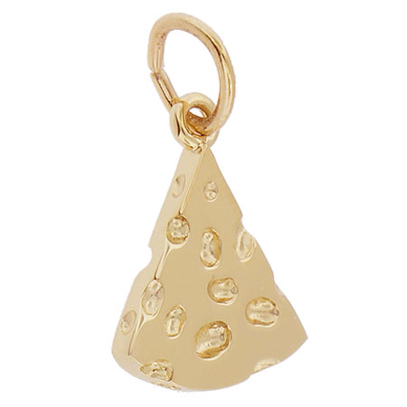 14K Gold Cheese Slice Charm by Rembrandt Charms 14K Gold Cheese Slice Charm by Rembrandt Charms