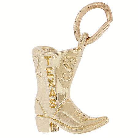 14K Gold Texas Boot Charm by Rembrandt Charms 14K Gold Texas Boot Charm by Rembrandt Charms
