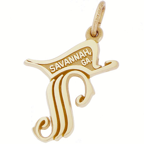 14K Gold Savannah, Georgia Charm by Rembrandt Charms 14K Gold Savannah, Georgia Charm by Rembrandt Charms