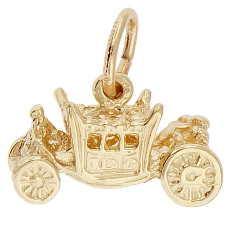 Gold Plate Royal Carriage Charm by Rembrandt Charms Gold Plate Royal Carriage Charm by Rembrandt Charms