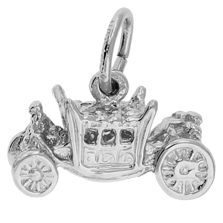 14K White Gold Royal Carriage Charm by Rembrandt Charms 14K White Gold Royal Carriage Charm by Rembrandt Charms
