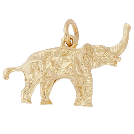 Gold Plate Asian Elephant Charm by Rembrandt Charms Gold Plate Asian Elephant Charm by Rembrandt Charms