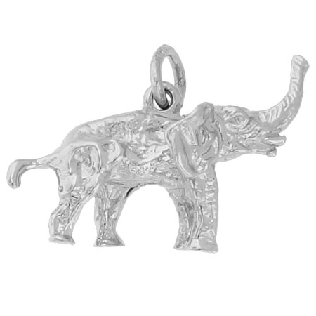 14K White Gold Asian Elephant Charm by Rembrandt Charms 14K White Gold Asian Elephant Charm by Rembrandt Charms