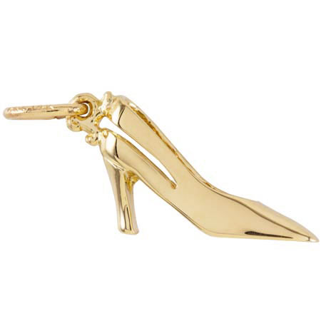 14k Gold Sling Back High Heel Shoe Charm by Rembrandt Charms 14k Gold Sling Back High Heel Shoe Charm by Rembrandt Charms