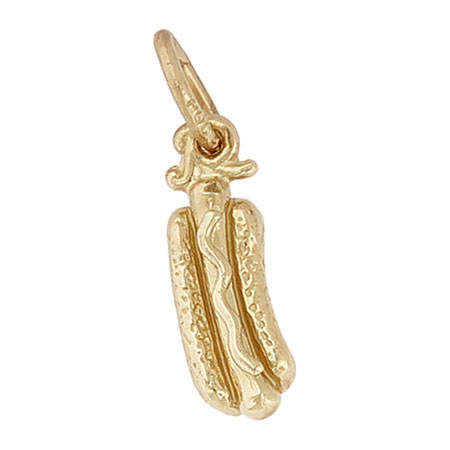 14K Gold Hot Dog Charm by Rembrandt Charms 14K Gold Hot Dog Charm by Rembrandt Charms