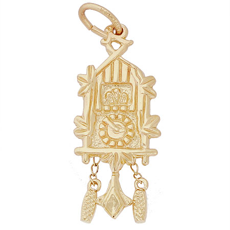 14K Gold Cuckoo Clock Charm by Rembrandt Charms 14K Gold Cuckoo Clock Charm by Rembrandt Charms