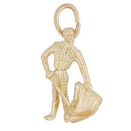 14K Gold Bull Fighter Charm by Rembrandt Charms 14K Gold Bull Fighter Charm by Rembrandt Charms