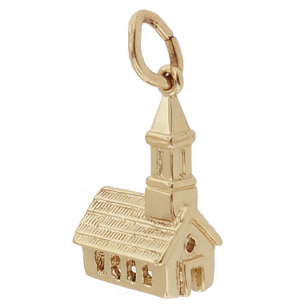 14k Gold Church Charm by Rembrandt Charms 14k Gold Church Charm by Rembrandt Charms