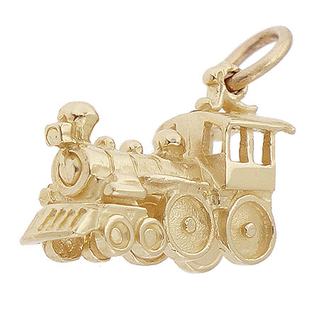 14k Gold Steam Engine Train Gold Charm by Rembrandt Charms 14k Gold Steam Engine Train Gold Charm by Rembrandt Charms