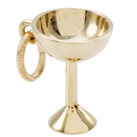 14k Gold Champagne Glass Charm by Rembrandt Charms 14k Gold Champagne Glass Charm by Rembrandt Charms