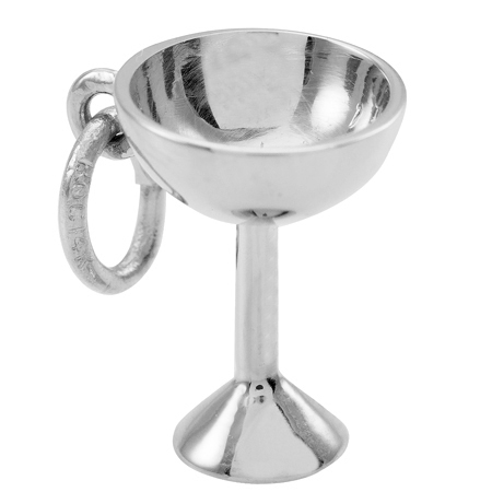 Sterling Silver Champagne Glass Charm by Rembrandt Charms Sterling Silver Champagne Glass Charm by Rembrandt Charms