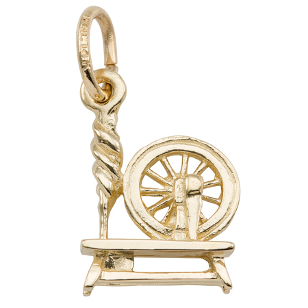 10K Gold Spinning Wheel Charm by Rembrandt Charms 10K Gold Spinning Wheel Charm by Rembrandt Charms