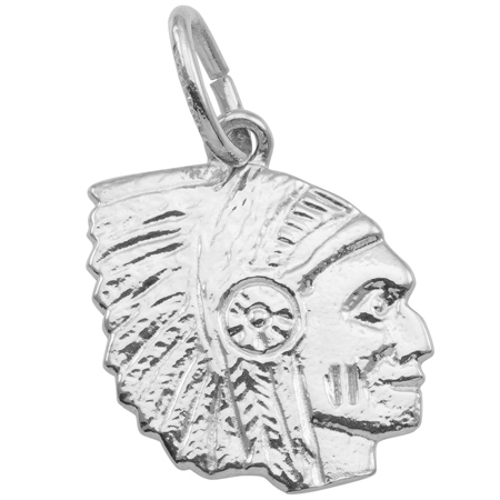 Sterling Silver Native American Charm by Rembrandt Charms Sterling Silver Native American Charm by Rembrandt Charms