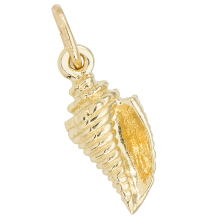 14k Gold Cone Shell Charm by Rembrandt Charms 14k Gold Cone Shell Charm by Rembrandt Charms